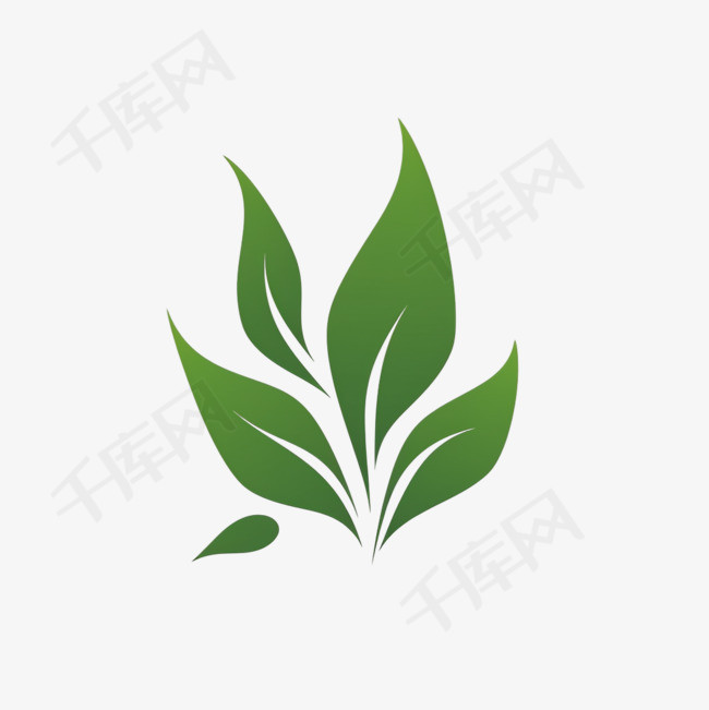 绿叶标志。植物自然生态园林风格