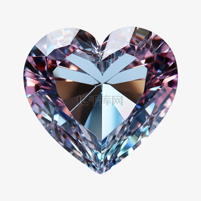 钻石爱心七夕情人节装饰元素