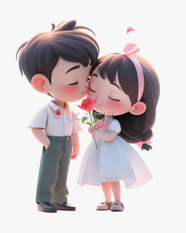 七夕情人节3D卡通立体温馨可爱