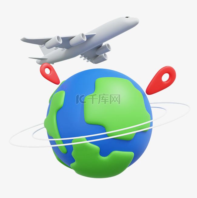 3D全球旅游地图飞机
