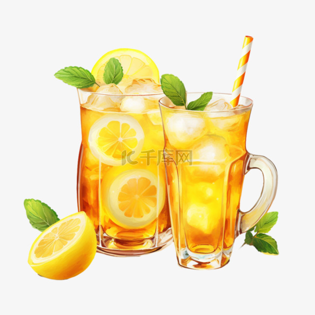 夏季冰爽柠檬茶清凉一夏