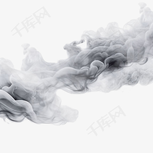 雾气或烟雾隔离透明特效白色矢量