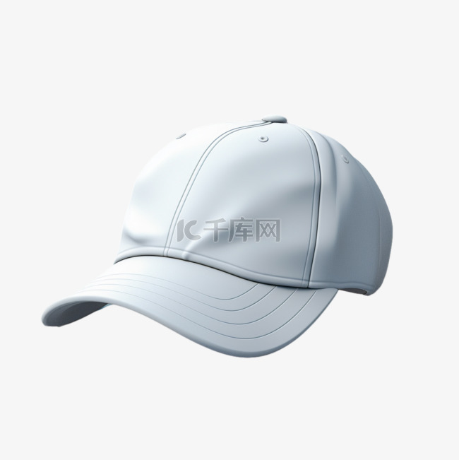 棒球帽真实白色帆布写实元素装饰