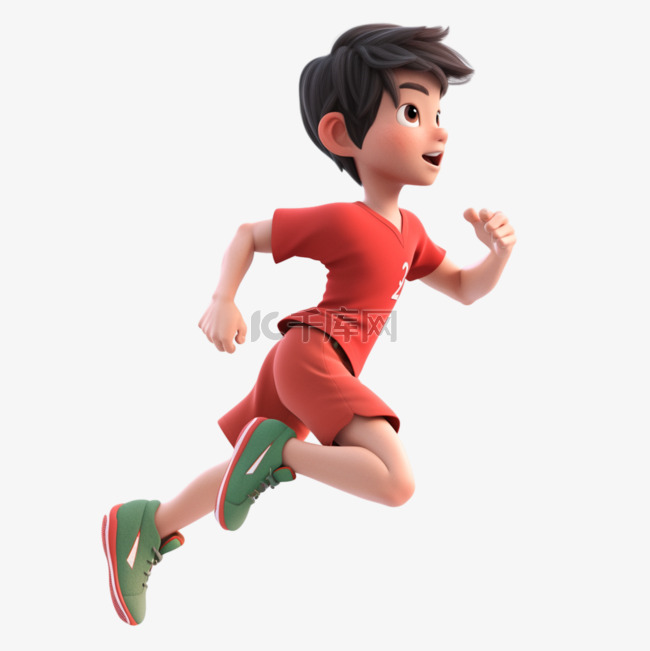亚运会3D人物竞技比赛男生短跑