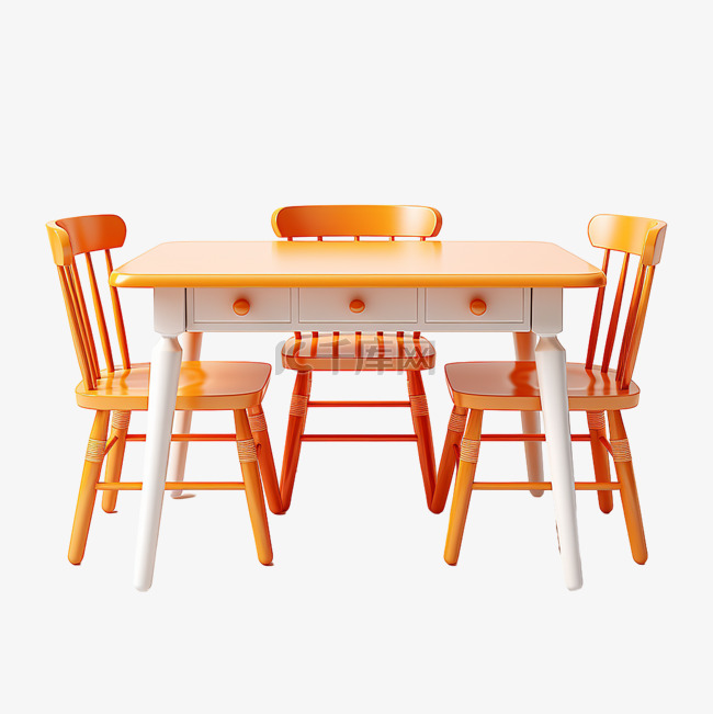 3D家居家居桌椅餐桌元素