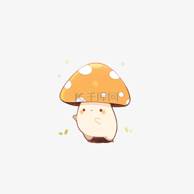 卡通蘑菇可爱元素手绘