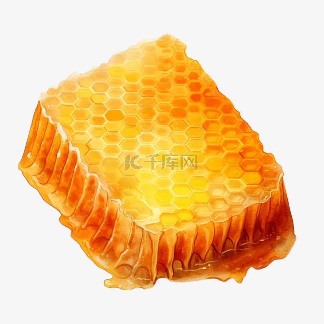 水彩蜂蜜块免扣元素