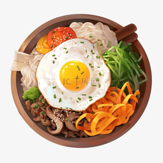 韩式料理砂锅面条石锅拌面拉面美