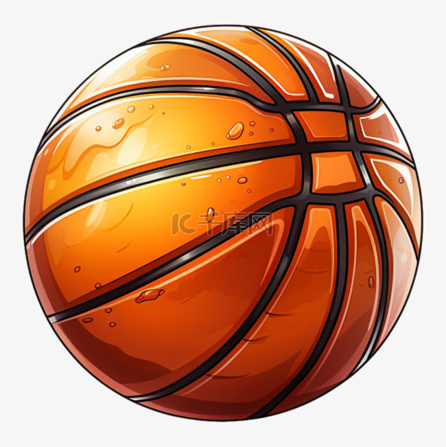 体育篮球卡通插画运动