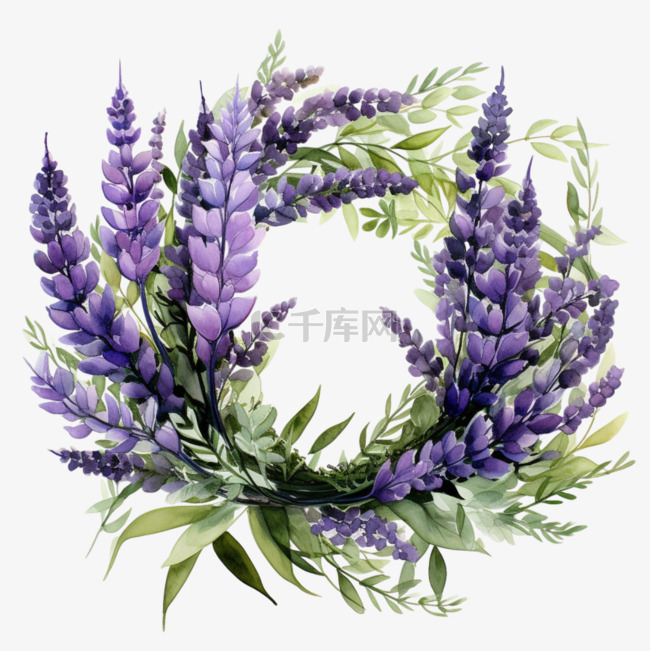 花朵花环花框花边花架紫色幽香头
