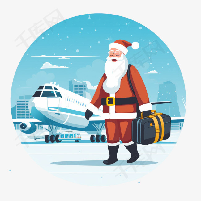 圣诞老人在机场