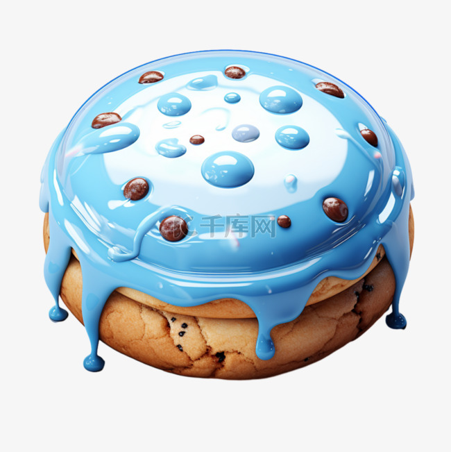 3D饼干口酥图标生活元素食物渐