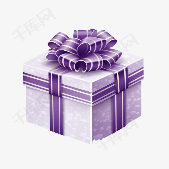紫色长方形礼物