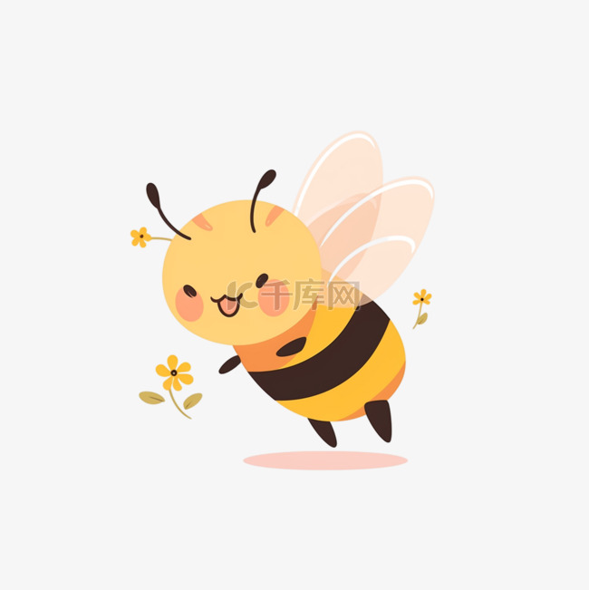 可爱卡通元素小蜜蜂