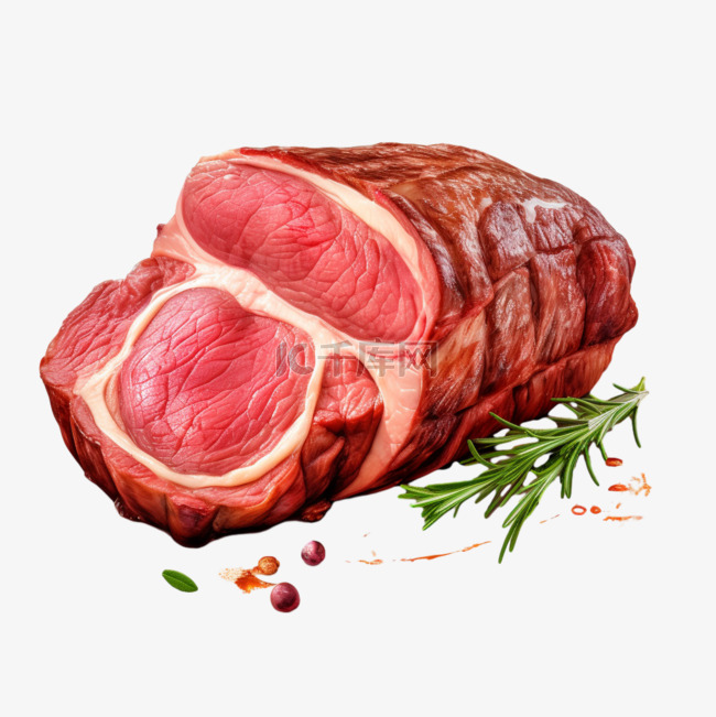 牛肉五成熟肉块AI元素立体免扣