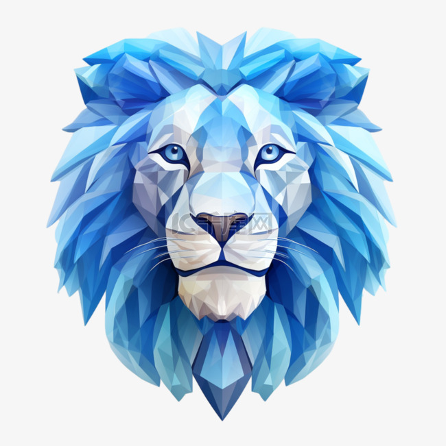 3D渐变质感狮子UI设计UX素材