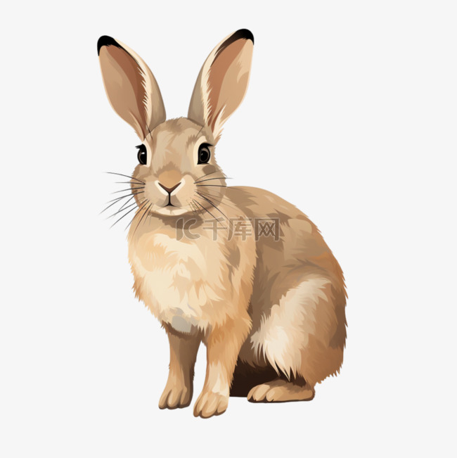 中秋节棕色兔子玉兔吉祥物卡通装