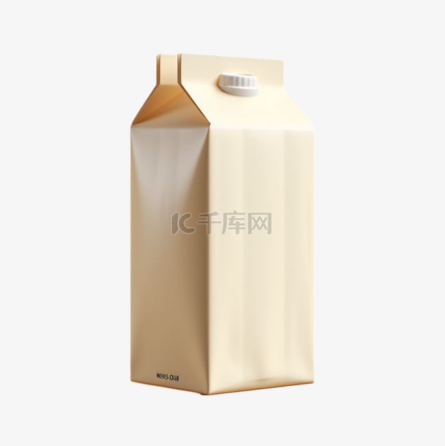 牛奶盒饮料盒AI元素立体免扣图案