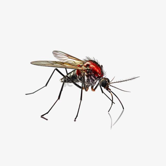 蚊子昆虫写实AI元素立体免扣图案