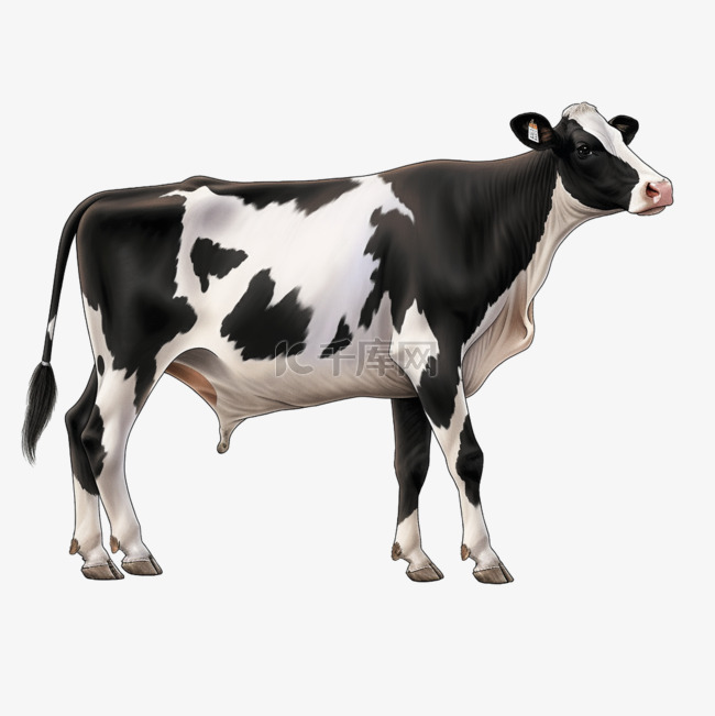 奶牛家畜AI立体装饰素材
