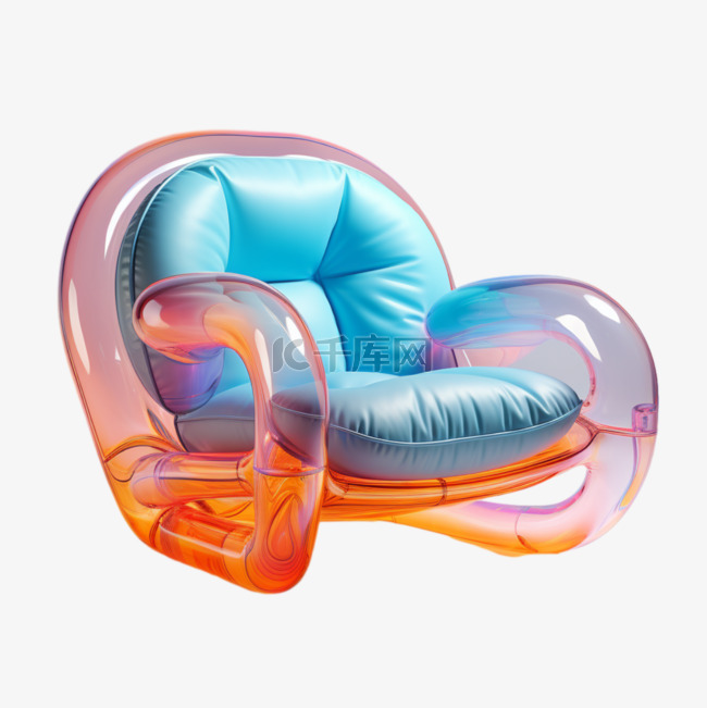 炫彩椅子沙发3D膨胀家具泡泡风