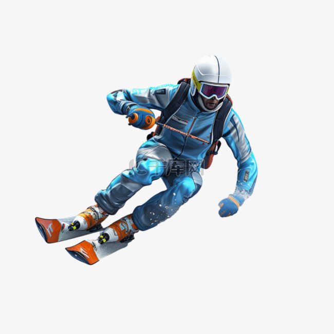 3D亚运会雪上运动滑雪运动员锻