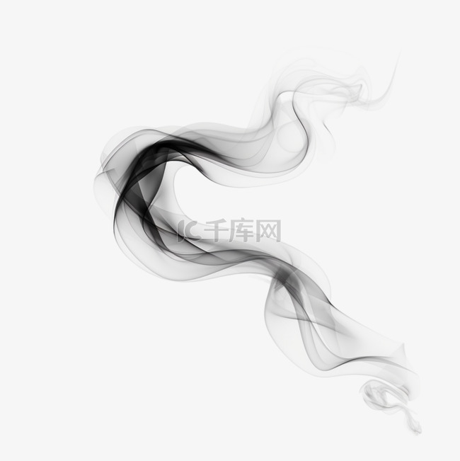 黑色烟雾缥缈轻雾AI免扣立体装