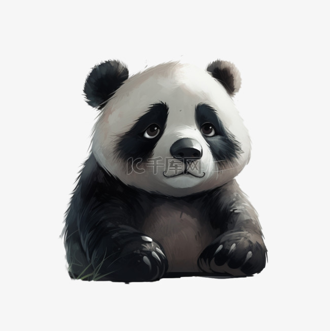 可爱熊猫萌宠动物国宝毛茸茸卡通