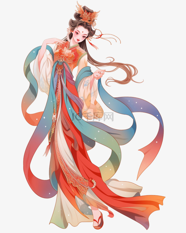中秋节手绘古装女子嫦娥23