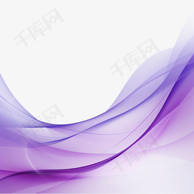 紫色渐变曲线波纹装饰2