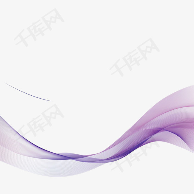 紫色渐变曲线波纹装饰3