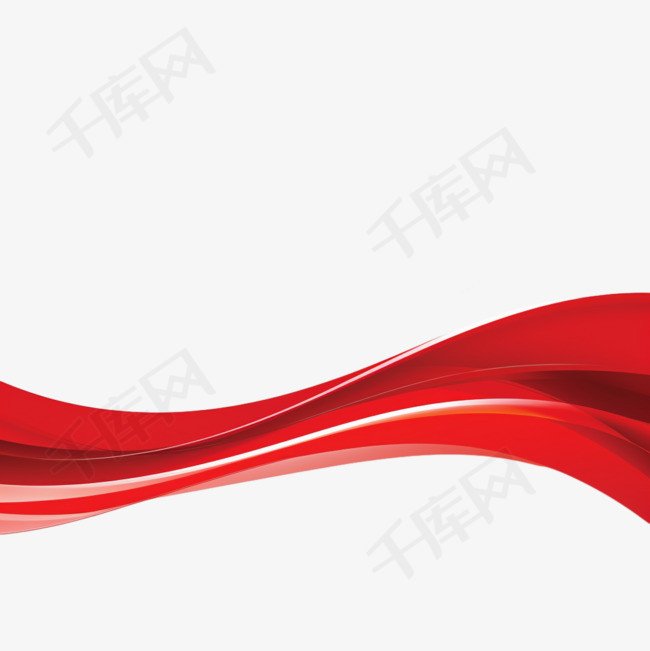 红白色抽象液体装饰3