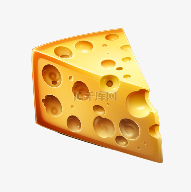 奶酪3D可爱图标元素