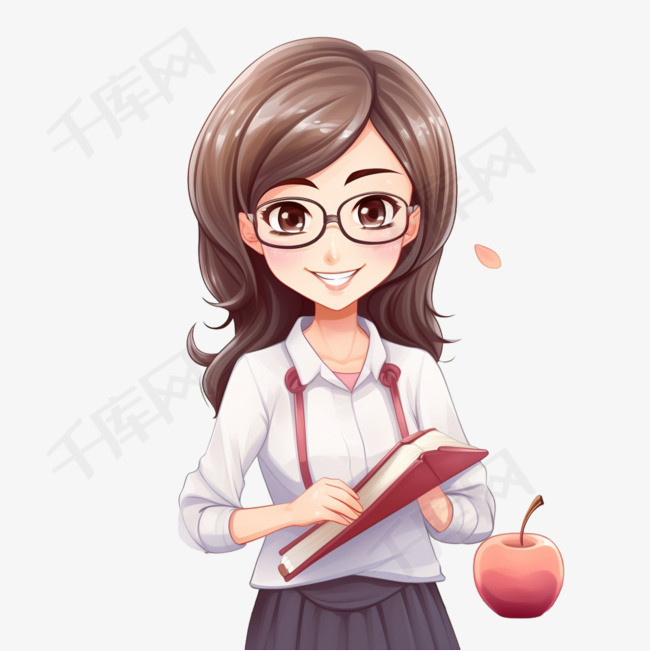 可爱可爱的老师插图2素材图片免费下载-千库网
