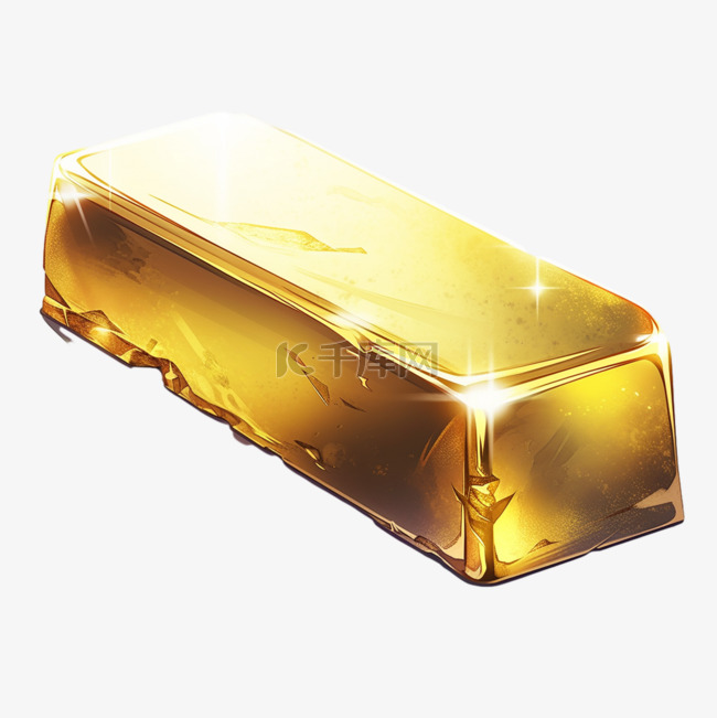 金色质感金条贵金属AI元素立体