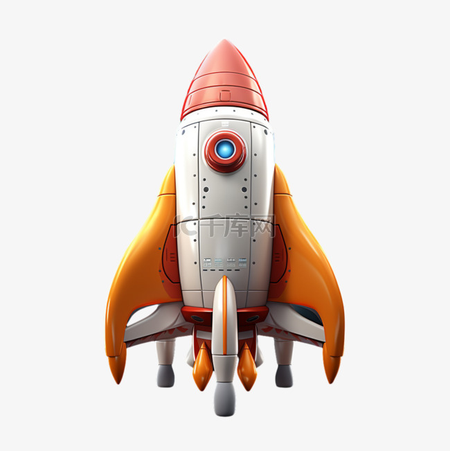 火箭模型建模航空免扣元素装饰素