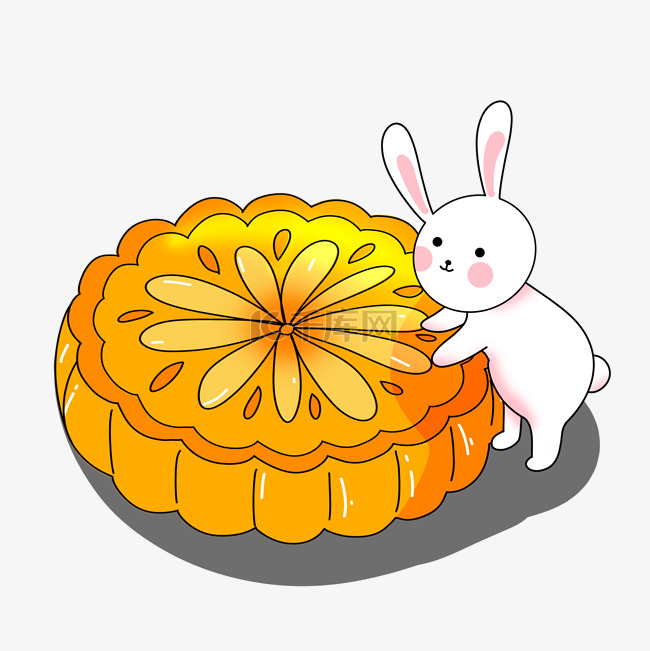 中秋节传统月饼玉兔