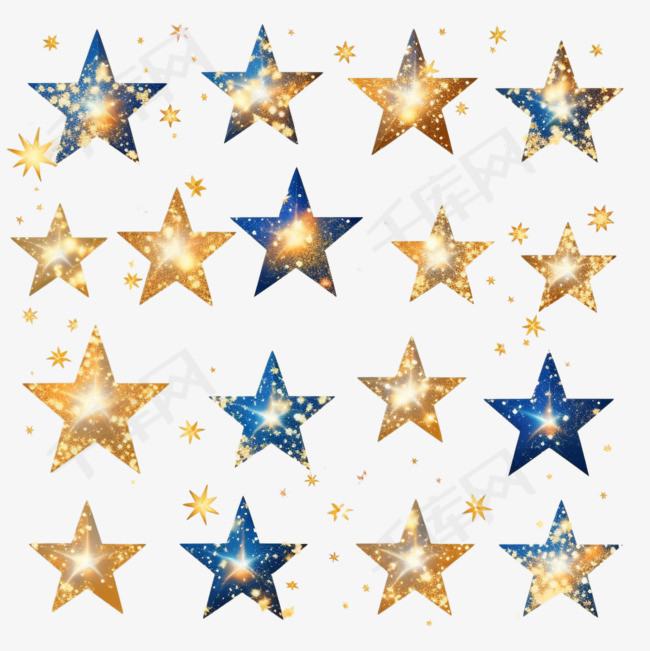 美丽耀眼的星星贴纸装饰1