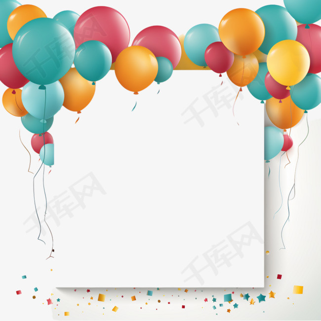 用相框和气球祝你生日2