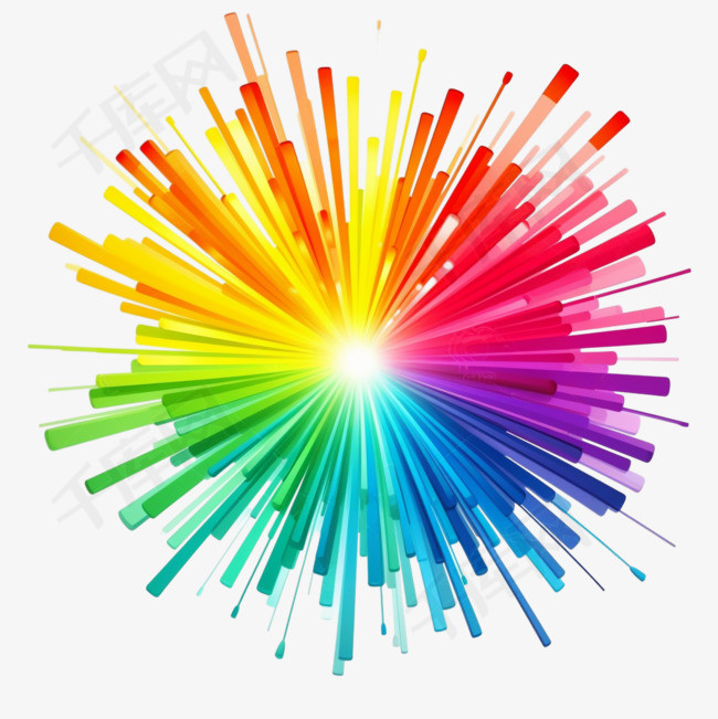 彩虹光效果抽象矢量插图