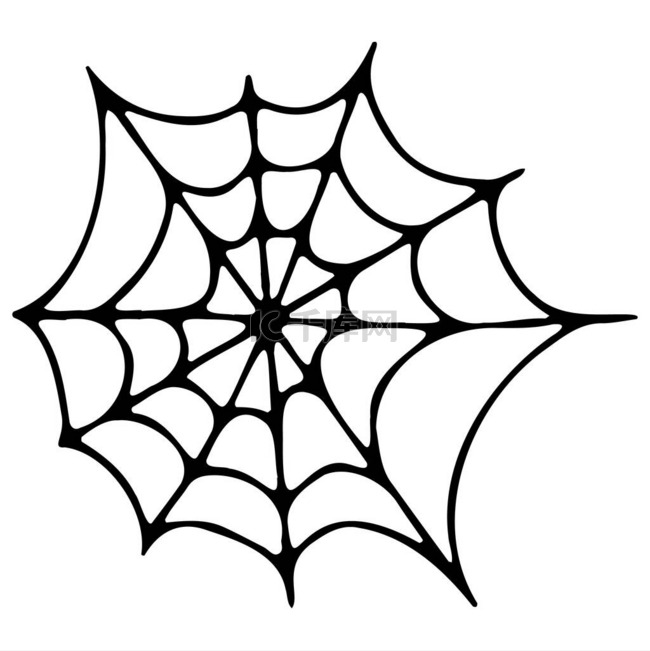 万圣节的蜘蛛网涂鸦图标