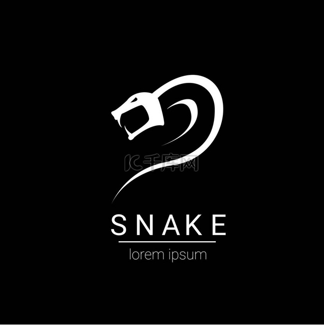 向量蛇简单的 logo 设计元素.