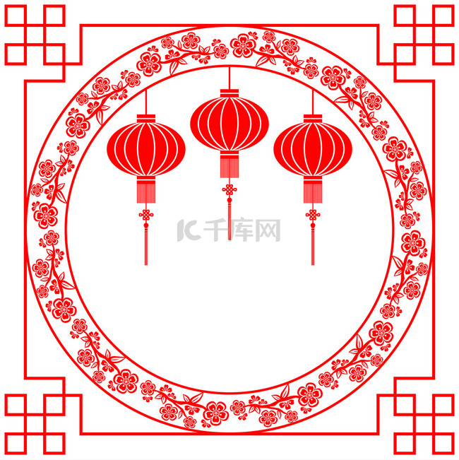 中国新的一年红灯笼背景