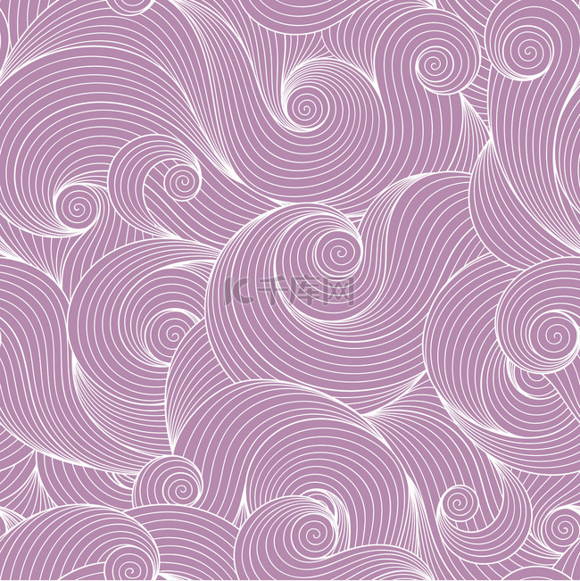 Doodle violet seamless background