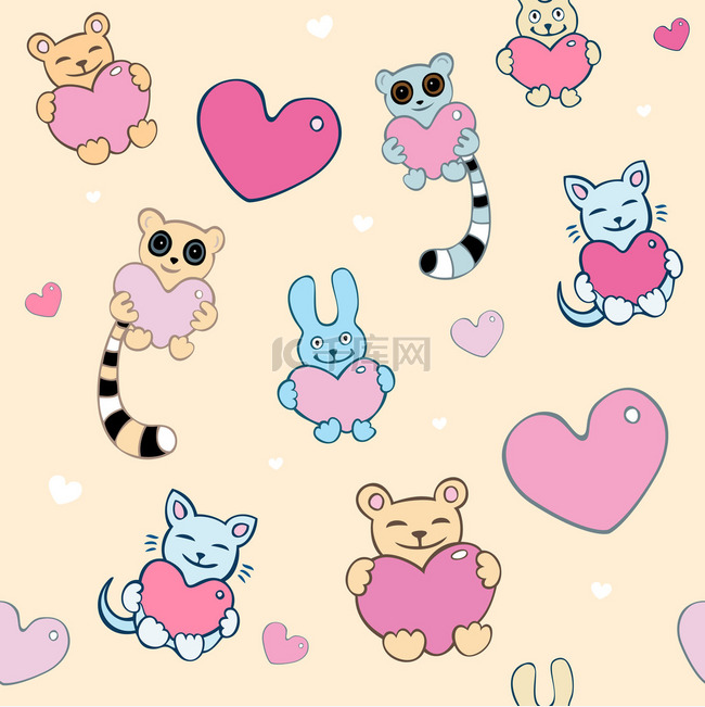 Kid Lovers vector background.