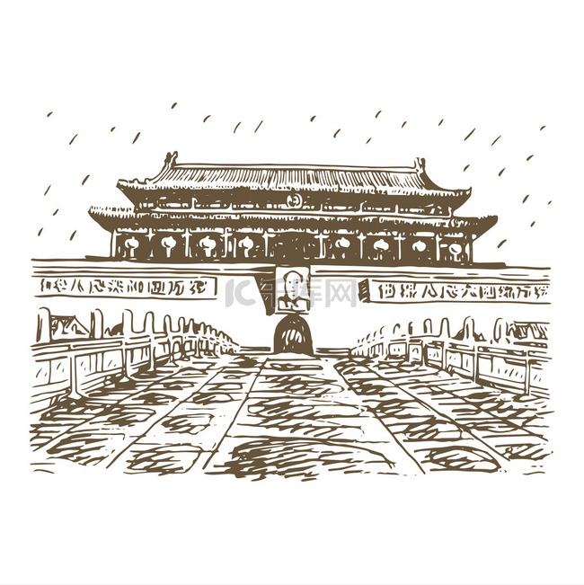 在中国北京的天安门广场，天安门