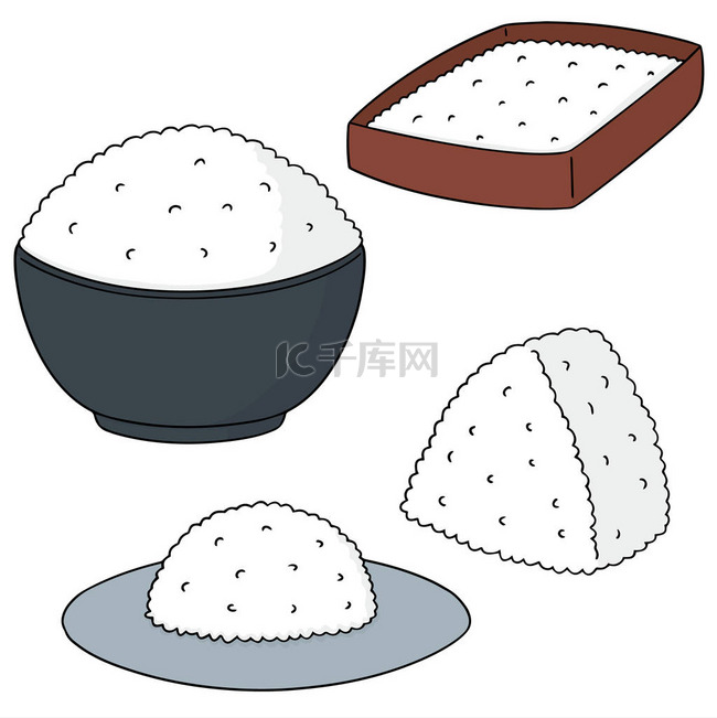 vector set of rice