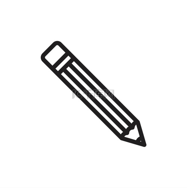 Pencil and ruler icon template black color editable pencil and ruler