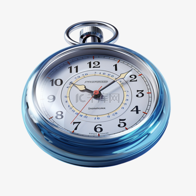 计时器蓝色钟表免扣元素装饰素材