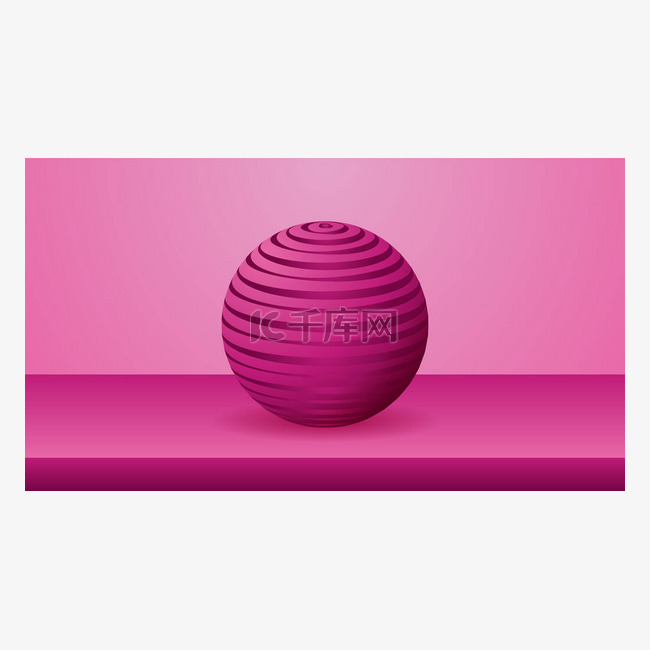 现实的球体几何紫色设计元素圆形